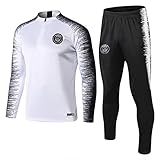 SAIBANGZI Langarm-Sportbekleidung, Trainingsanzüge for Kinder Jugend Jogging Top & Pants Gym Kleidung Unisex Full Zip Trikot Trikots Teamswear Anzug (Color : White, Size : M)