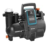 Gardena smart Pressure Pump: Hauswasserautomat via App / Tablet steuerbar, Fördermenge 5000 l/h, wartungsfrei, integrierter Vorfilter, 8 m max. Ansaughöhe, Trockenlaufsicherung (19080-20)