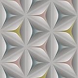 3D-Tapete grau bunt | Retro-Tapete 3D | Vliestapete Muster | Ausgefallene Tapeten für Wohnzimmer & Büro | Jetzt Tapeten online kaufen!