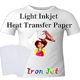 teyiwei 10 Blatt T-Shirt-Wärmeübertragungspapier für Tintenstrahldrucker A4-Sublimationspapier zum Aufbügeln von Hellem Stoffgewebe aus DIY-Baumwolle Und Nicht-Baumwolle 2. 9X2. 1C