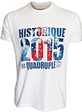 T-Shirt PSG – CHAMPION – vervierfacht 2015 – Offizielle Kollektion PARIS SAINT GERMAIN – Kindergröße 14 Jahre weiß