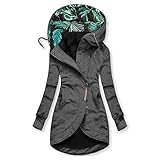 Pianshanzi Regenjacke Damen Wasserdicht Atmungsaktiv Regenjacke Outdoor Jacken mit Kapuze Regenmantel Winddicht Parka Coat Outdoorjacke Wasserdicht Regenmantel Sportjack