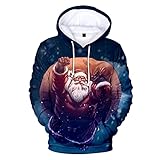 BOLANQ Casual Sweatshirt Tops Herren und Damen Pullover Sweatshirt Casual Lose T-Shirt Bluse Weihnachten 3D Print Kapuzenpulli Kapuzenp