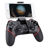 Bluetooth Gamecontroller, Handy Wireless Joystick Gamepad für iOS Android Handy Smartphone Tablet Smart TV Set-Top-Box PC PS3-Spielekonsole für Android/iOS/Win 7/8/10, Einfache Bedienung