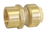 SOMATHERM FOR YOU 3540730016102 Buchsen-Verbinder PushFit 14-3/8 Messingkupplung für Kupferrohre oder PEX oder mehrschichtig Ø14 Clip-Female 12/17, N