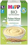 Hipp Bio-Getreide-Brei ohne Zuckerzusatz, Feine Hirse, glutenfrei, 200 g