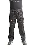 ART.MAS Arbeitshose Multifunktion Cargo Bundhose, schwarz/dunkelgrau, 200-220g/m2, CERBER, Gr.46-60 (46, schwarz)