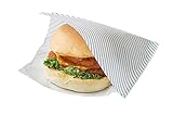 200 Stücke Burger Tüten Snacktüten Snacktaschen Dönertaschen Sandwichtüten 17 x 17 cm Sack Bags Lunch Storage Container Burger Sandwiches Pommes T