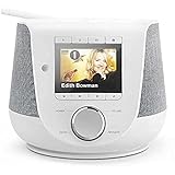 Hama Internetradio mit Digitalradio-Empfang & Handy-Ladefunktion, Smart Radio DIR3200SBT (WLAN/DAB/DAB+/FM, Bluetooth/Spotify Streaming, Radio-Wecker, App) Mini Internet Radio weiß, 00054229