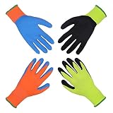 HANDLANDY Gartenhandschuhe für Kinder von 3-13 J.A,Gummihandschuhe aus Schaumstoff,Arbeitshandschuhe für Mädchen und Jungen,2