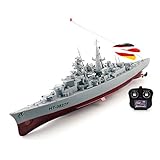 HSP Himoto Original 1:360 Bismarck XXL RC ferngesteuertes Schlachtschiff Schiff-Modell Kriegsschiff Modellbau, Ready-to-Run ,Komplett-Set Inkl. Zubehö