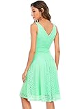 Kleid Damen Damen Kleider Abendkleider Gelb kurz Rockabilly Kleider Damen Vintage Kleid Kleid Hochzeit gast cocktailkleid festliches Kleid mädchen Mint S