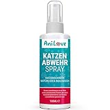 AniLove Katzen Abwehr Spray | Katzenschreck Spray natürlich und biologisch | Fernhaltespray Katzen innen und außen (1 Flasche je 100 ml)