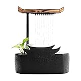 Wasserfallbrunnen Chinesische Stil Indoor Tischplatte Wasserbrunnen - Keramik Umlaufbrunnen Tragbare Zen Meditation Wasserfall Dekoration Zimmerb