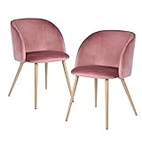 2er Set Vintager Retro Sessel Polstersessel Samt Lounge Sessel Clubsessel Fernsehsessel (Stieg rot)