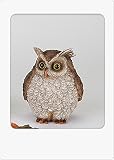 Formano Eule Owl Eulen-Figur Deko-Kautz Herbsteule Herbstdeko/Weihnachten Winterdeko Wintereule braun Stehend 16cm Groß