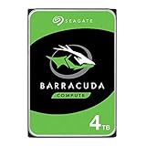 Seagate Barracuda, interne Festplatte 4 TB HDD, 3.5 Zoll, 5400 U/Min, 256 MB Cache, SATA 6 Gb/s, silber, Modellnr.: ST4000DM004