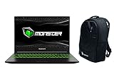 Monster Tulpar T5 V20.2 15.6 Zoll Gaming Laptop, Intel Core i7 10870H Turbo Boost 5,0GHz, NVIDIA GeForce 6GB RTX-3060 Max-P, 16GB RAM, 512GB SSD, 2kg, Windows10 Home, Gamer Rucksack geschenk