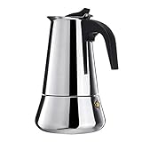 WICKER WEAVING Kaffeemaschine Mini Großer Bauchherd Top Mokka Kaffeekanne Moka Edelstahlfilter italienische Espresso Kaffeemaschine Percolator Tool Büro, Restaurant. (Color : 300ML)