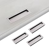Deshop Verdeckter Griff für Schränke, Schubladen, eingebetteter Einbauschrank, Schiebetür, verdeckter Griff (grau, 151 mm) 4 Stück