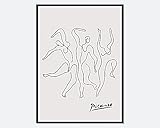 Pablo Picasso The Three Dancers 1925 Line Art Print | Museumsausstellung Vintage Poster, minimalistischer Picasso-Druck, signierte Lithographie #PP22