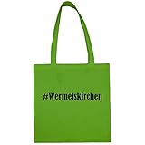 Tasche #Wermelskirchen Größe 38x42 Farbe Grün Druck Schw