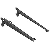 Element System 18133-00052 Winkelträger Regalträger 1-reihig / 2 Stück / 5 Abmessungen / 3 Farben/L = 28 cm/schwarz/für Holzböden/W