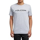 Volcom Herren T-Shirt Crisp Euro BSC SS Grau T-Shirt Herren, Heather Grey, M, A3511851HGR
