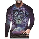 3D Drucken Sweatshirt Herren Zombie Magier 3D Druck Langarm T-Shirt Casual Männer Cool Mode Printed Langarmshirt Tops Aufdruck Punk Rundhals Tee Shirt Tops Vintage Gotisch Pullover T-S