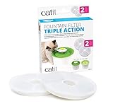 Catit Triple Action Filter, 3fach wirksamer Ersatzfilter, Trinkbrunnenfilter, 2er Pack