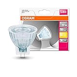 Osram LED Star MR11 Reflektorlampe, Sockel: GU4, Warm White, 2700 K, 2, 50 W, Ersatz für 20-W, 12 V