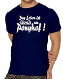 Touchlines Unisex/Herren Das Leben ist DOCH EIN Ponyhof B1601 T-Shirt Navy XXL