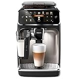Philips 5400 Serie EP5447/90 Kaffeevollautomat, 12 Kaffeespezialitäten (LatteGo Milchsystem) Matt-Schwarz/V