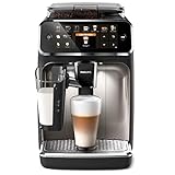 Philips 5400 Serie EP5447/90 Kaffeevollautomat, 12 Kaffeespezialitäten (LatteGo Milchsystem) Matt-Schwarz/V