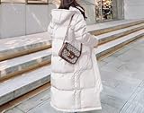 WYBFZTT-188 Winterjacke Frauen Weiße Ente Daunenjacke Plus Größe Lange Parka Mantel Frauen Dicke Warme Kapuzenschneejacke (Color : B, Size : XXXL code)