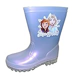 Mädchen Frozen Anna und Elsa Gummistiefel, Blau - blau - Größe: 25 EU