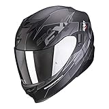 Scorpion Damen Exo-520 Air Cover Helm, Matt Schwarz Silber, L EU