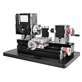 Canjerusof TZ20002MG 60W Mini-Metall-Drehmaschine B Maschine mit 12000r / min Motor Größere Verarbeitung Radius DIY T
