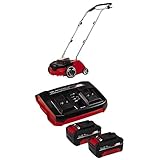 Einhell Akku-Vertikutierer-Lüfter GC-SC 36/31 Li Power X-Change (Li-Ion, 36 V, 31 cm Arbeitsbreite, 3-in-1-Kombi, kugelgelagerte Messerwalze mit 8 Messern, inkl. 2x 4,0 Ah Akkus und Twincharger)