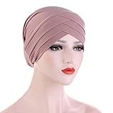 TININNA Frauen Beanie Bandana Cap Headwrap einfarbige muslimische Kopftuch Turban Hut Kopfbedeckung Krebs Chemo Hut für Haarausfall Schlafmü