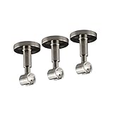 Gardinenstangenhalter Decke 1-läufig, silber | Ø 16mm | 3er Pack