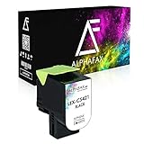 Alphafax Toner kompatibel mit HP CS421 für Lexmark CS420 Series CS421adn CS421dn CX421adn CX522ade Schwarz [MIT CHIP]