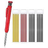 Fltaheroo Massive Zimmermannsbleistift mit Spitzer Set inklusive 1 Zimmermannsbleistift Marker 24 Druckb