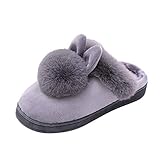 Häschen Hausschuhe Dasongff Mädchen Süße Winter Pantoffeln Plüsch Wärme Weiche Cute Tiere Hausschuhe Kuschelige Home Rutschfeste Bequeme Memory Foam Slippers Cartoon Häschen Plü