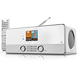 Hama Internetradio Digitalradio DIR3110MS (Spotify, WLAN/LAN/DAB+/FM, 2,8' Farbdisplay, USB, Weck- und Wifi-Streamingfunktion, Multiroom, Fernbedienung, gratis Radio App) weiß