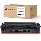 HIPAGE 201X Tonerkartuschen Ersatz für HP 201X CF400X Kompatibel zu HP Color Laserjet Pro MFP M277dw M252dw M277n M274n MFP MFP M252n (1 Schwarz)