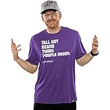 Dude Perfect T-Shirt „Overtime“ – lila (Jugendliche), offizielle Bekleidung, doppelt genäht, weiches Gefühl, Unisex-Kinder-T-S