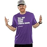 Dude Perfect T-Shirt „Overtime“ – lila (Jugendliche), offizielle Bekleidung, doppelt genäht, weiches Gefühl, Unisex-Kinder-T-S