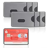 WallTrust RFID NFC Blocker Schutzhülle – Kartenschutzhülle für Kreditkarten, 6er Set, transparente V
