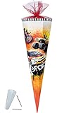 alles-meine.de GmbH Schultüte - Fahrzeuge Auto  X Sports  - 50 cm - mit Tüllabschluß - Zuckertüte - mit / ohne Kunststoff Spitze - für Jungen - Ralley Wagen Autos - Rally Bik